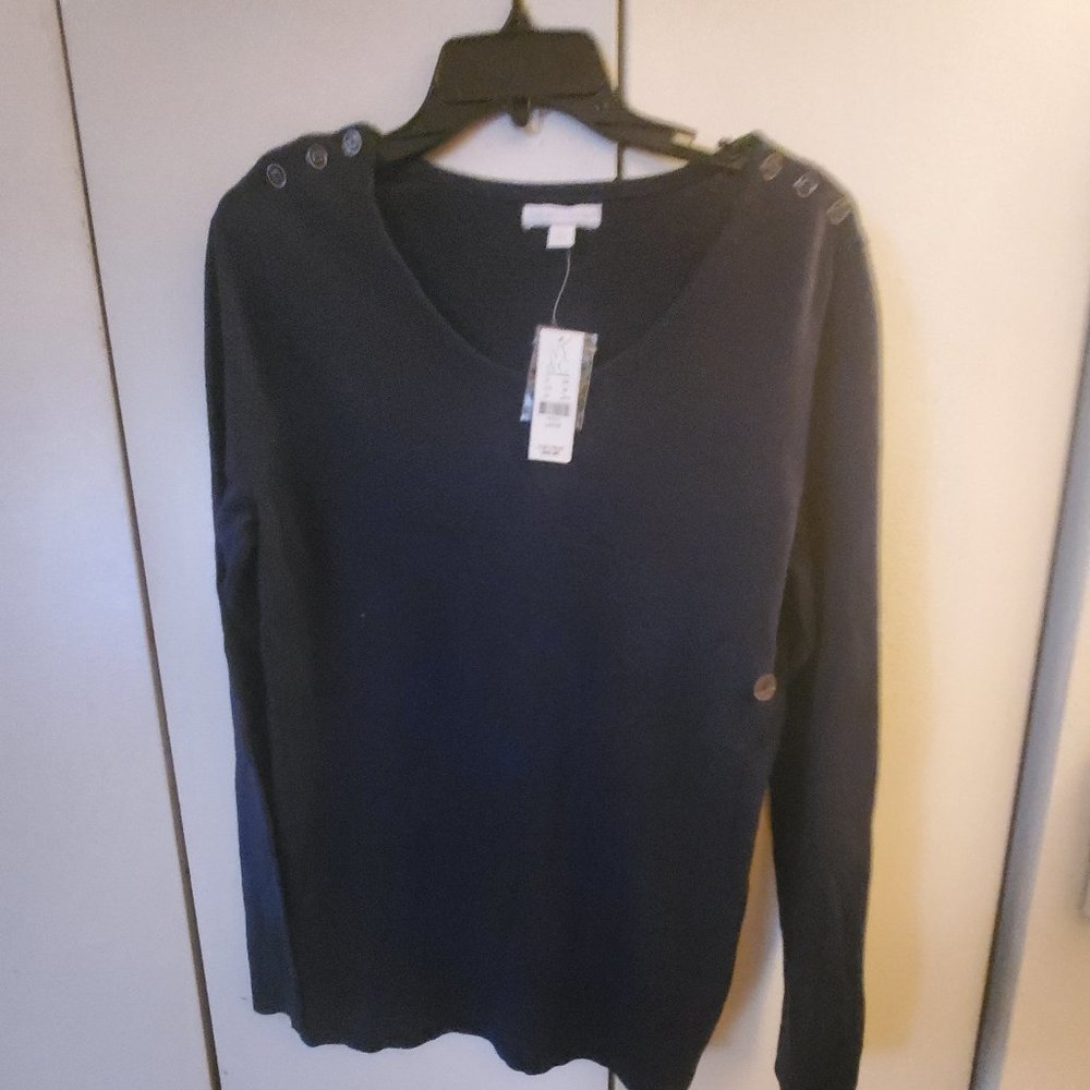 Navy Blue Cardigan Sweater